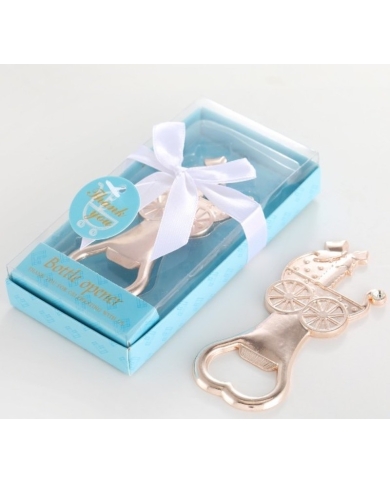 Cadeau invité  ♥ Décapsuleur 'Poussette' - Bleu ♥ the-Weddingshop.ch
