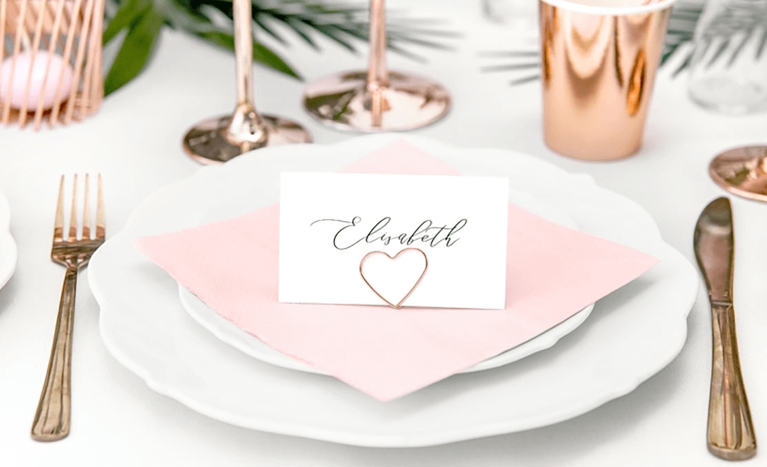 Hochzeitskarten wie Tischkarten zur Hochzeit